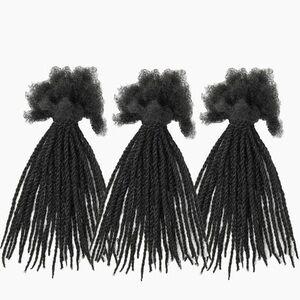 10” Human Hair Dreadlocks 90 strands Twist Loc Extension 0.4cm Pencil Size #RA6